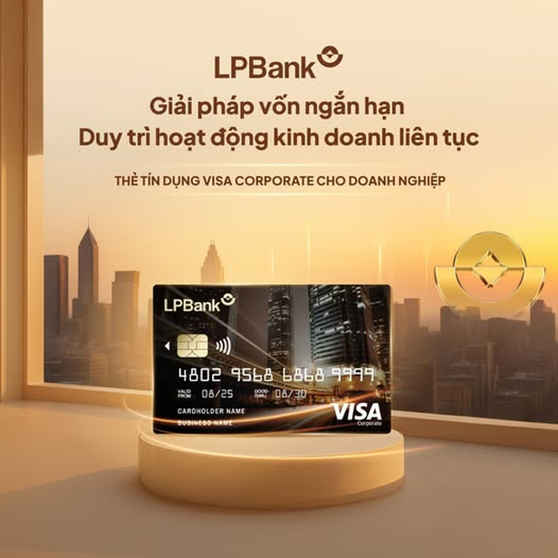 Với Thẻ Visa Doanh nghiệp LPBank, doanh nghiệp dễ dàng chủ động nguồn vốn ngắn hạn, thanh toán mọi chi phí hoạt động