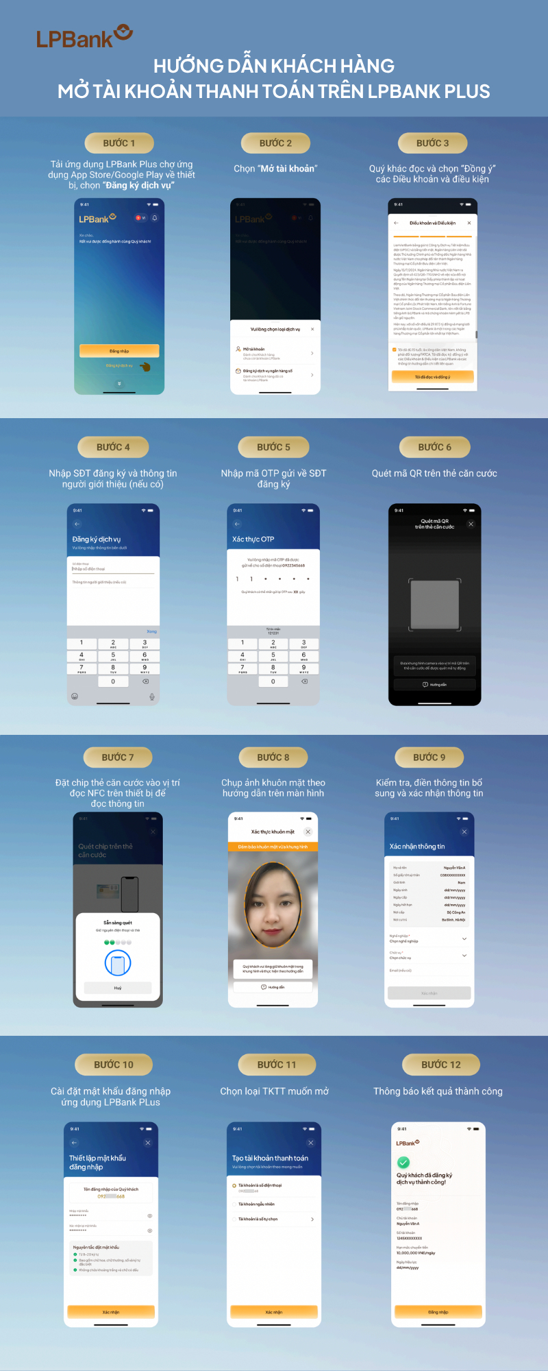 Tham khảo cách mở tài khoản Online trên ứng dụng LPBank Plus