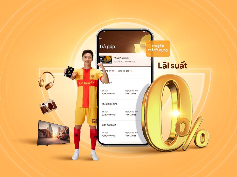 Ra mắt tính năng chuyển đổi trả góp thẻ tín dụng 0% lãi suất trên App LPBank