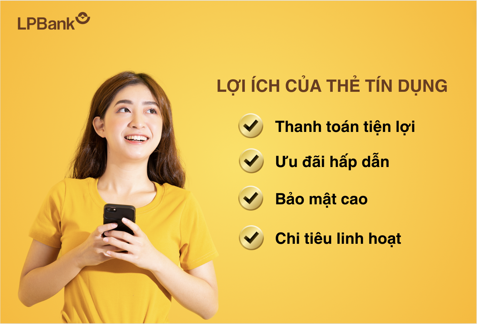 Thẻ tín dụng giúp chủ thẻ chi tiêu linh hoạt, quản lý chi tiêu tối ưu và bảo mật tài chính cao