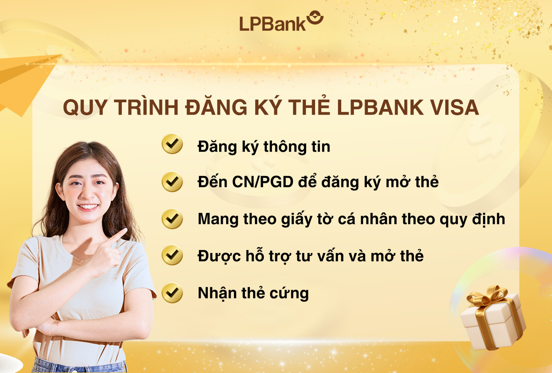 Quy trình đăng ký thẻ LPBank Visa rất đơn giản và nhanh chóng