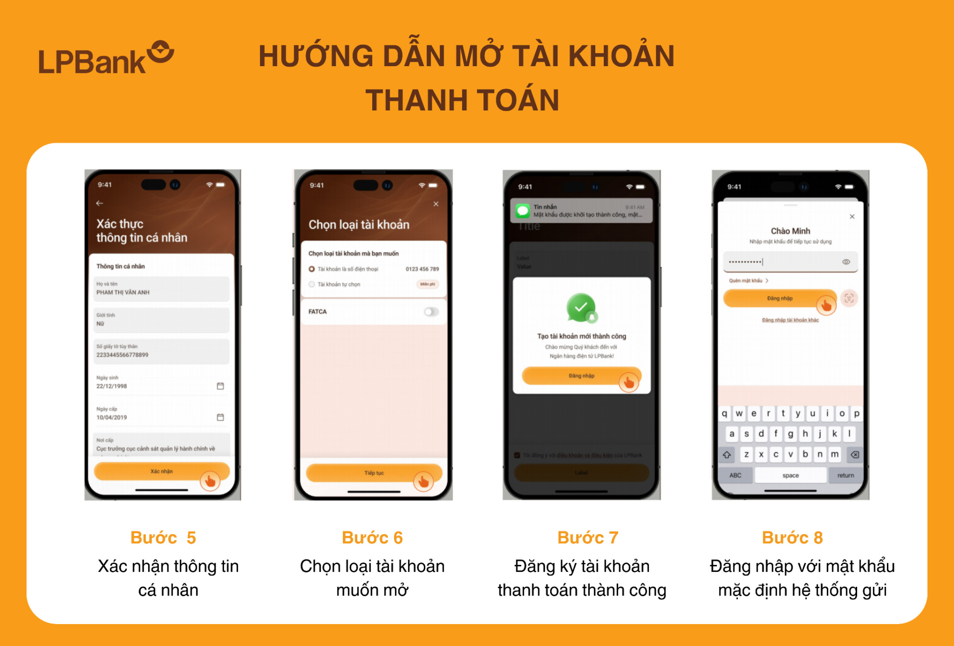 Khách hàng cần xác thực thông tin cá nhân cẩn thận khi tạo tài khoản thanh toán