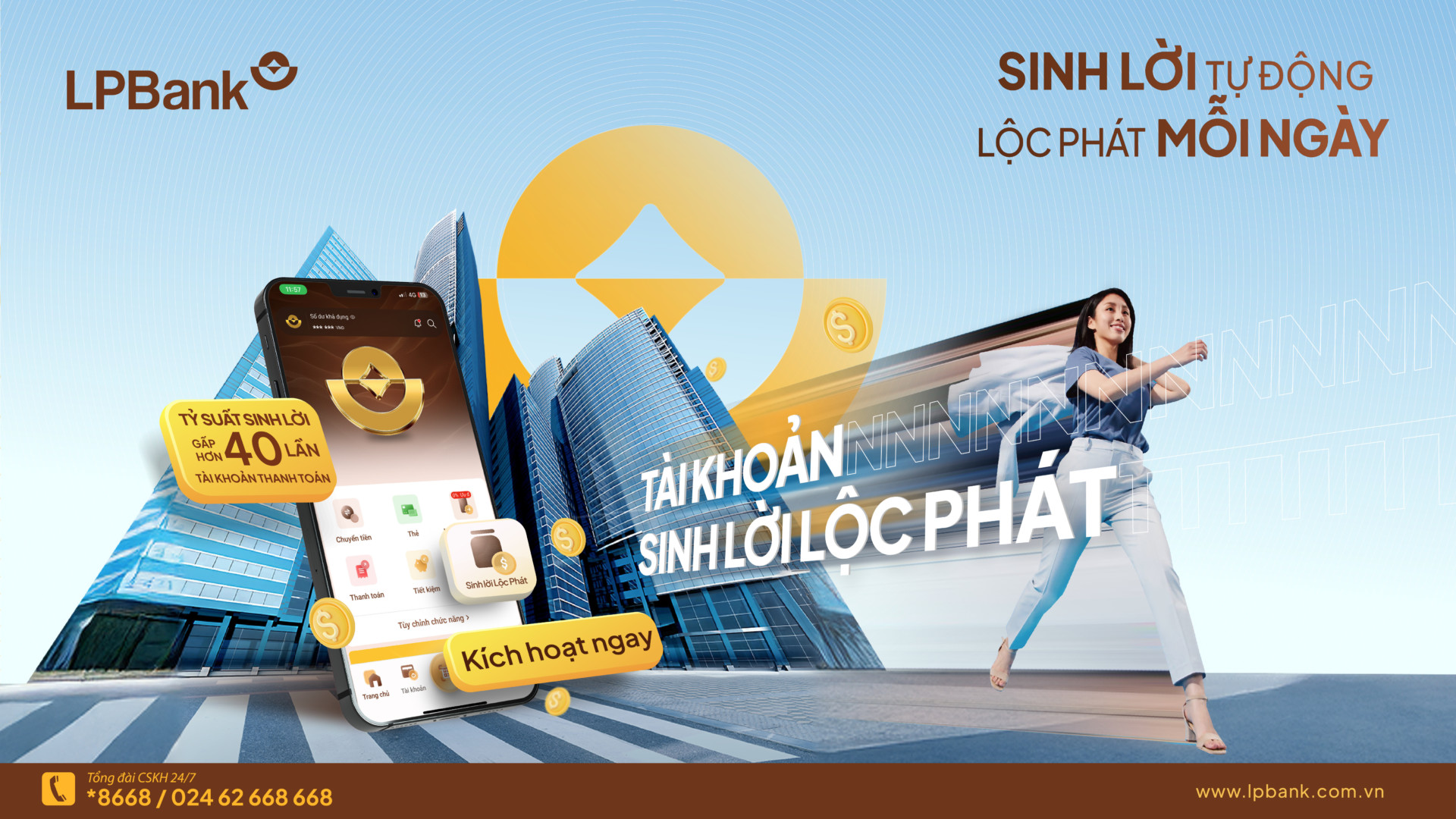 LPBank ra mắt tính năng mới “Sinh lời Lộc Phát” trên tài khoản thanh toán.