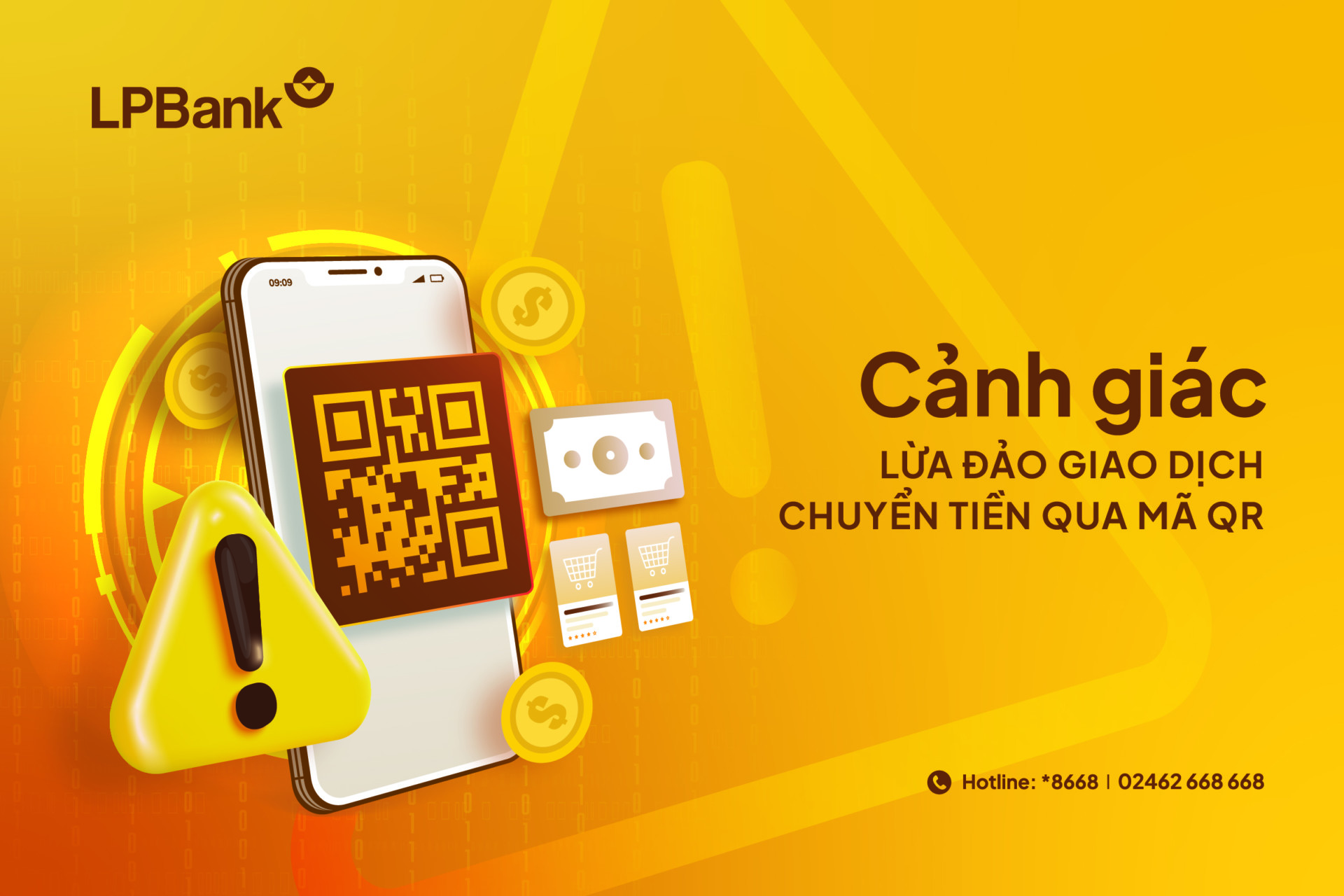 Cảnh giác lừa đảo giao dịch chuyển tiền qua mã QR -LPBank